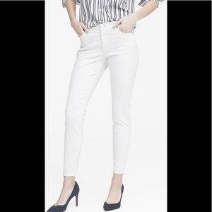 Banana Republic mid-rise skinny white denim jean